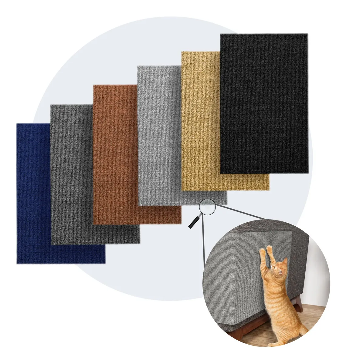 Kit 2 Arranhador Gato Protetor Sofá Adesivo Parede 50x30cm