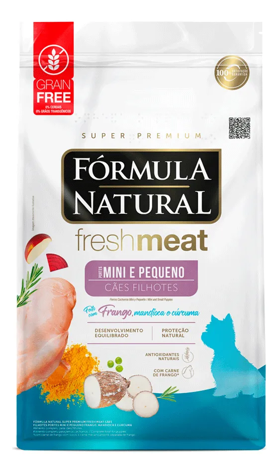 Ração Fórmula Natural Fresh Meat Cães Filhotes Mini Pequeno 2,5kg